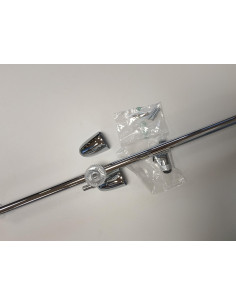 Suporte e varão para chuveiro cromado Comet