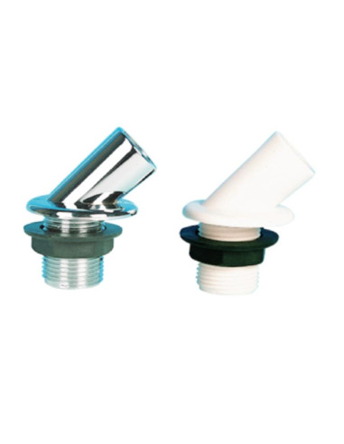 Fixador de encastrar 45 cromado para manipulo de chuveiro