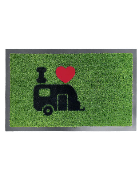 Tapete Entrada Green Flock Caravan 40x60