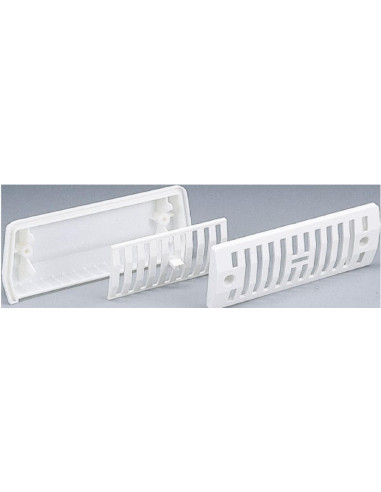 Grelha rectangular branca dupla ventl.171X60 mm