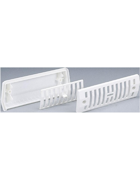 Grelha rectangular branca dupla ventl.171X60 mm
