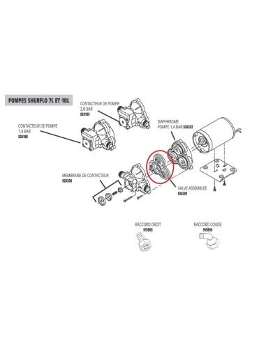 Membrana para bomba de água Shurflo
