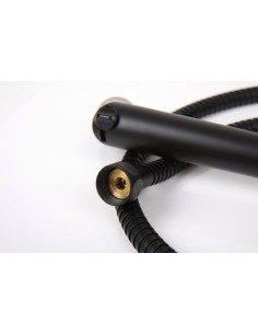 Conjunto de duche com válvula de corte preto mate 2