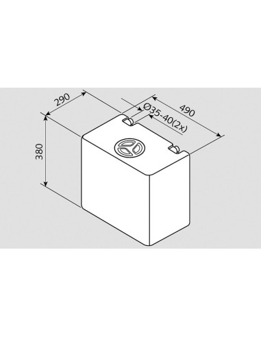 Depósito 50L 380 x 490x 290 mm
