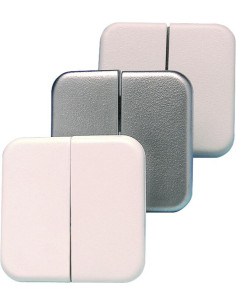 Tampa de interruptor duplo Cinza sem aro