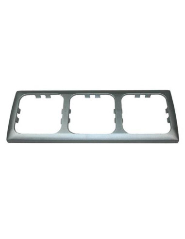 Aro triplo cinzento prateado tipo Carthago