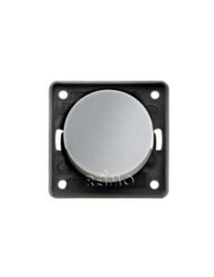 Interruptor Redondo Cinza Cromado Berker 2