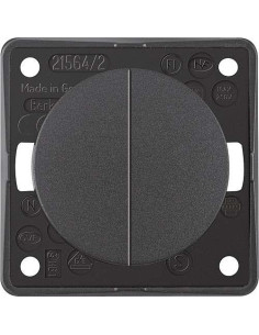 Interruptor duplo redondo antracite 2