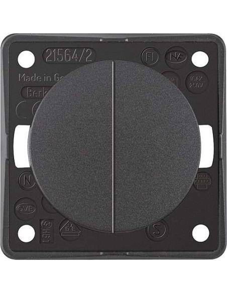 Interruptor duplo redondo antracite