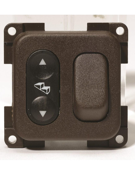 Interruptor 12V Duplo P/Degrau e Iluminação Castanho