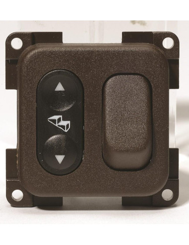 Interruptor 12V duplo para degrau e iluminação castanho