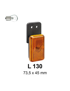 Farolim Minimo Lateral Laranja com Suporte 2