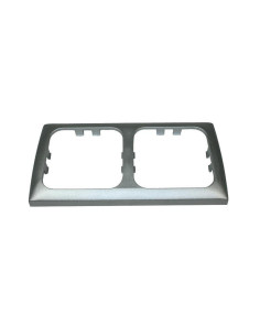 Aro duplo cromado para tomada 2