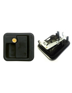 Parte exterior fechadura preta FAP 12x13,5 cm