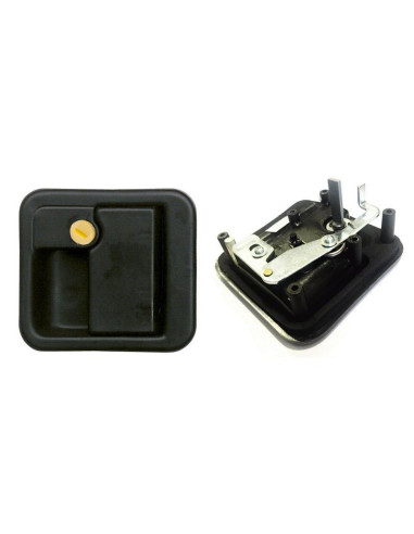 Parte exterior fechadura preta FAP 12x13,5 cm