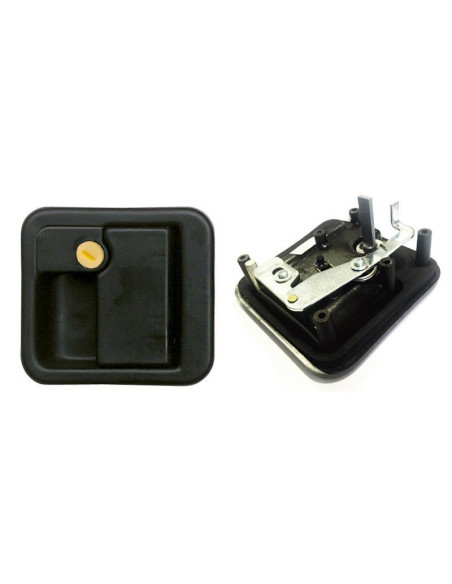 Parte exterior fechadura preta FAP 12x13,5 cm