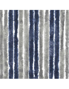 Cortina em Pelo 56x185 Cinza e Azul 2