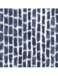 Cortina em Pelo 56x185 Azul e Branco