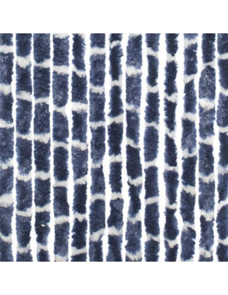 Cortina em Pelo 56x185 Azul e Branco