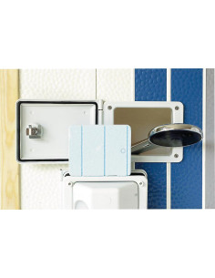 Porta exterior universal Branca 16cmx12cm