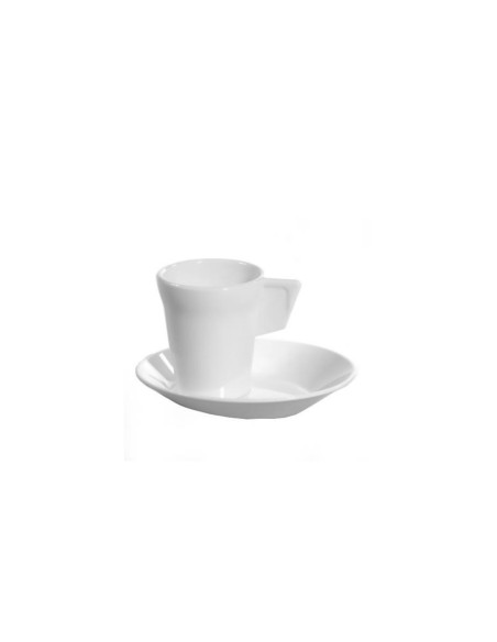 Chavena café com pires branca