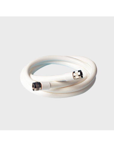 Bicha de chuveiro PVC Branco 3/8 - 3/8 1,5m