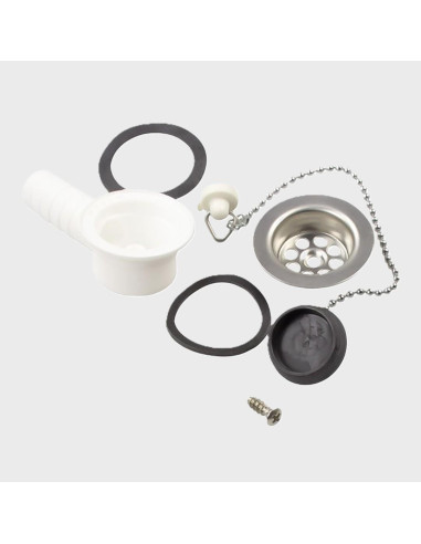 Valvula curva completa 20 mm para lava loiça