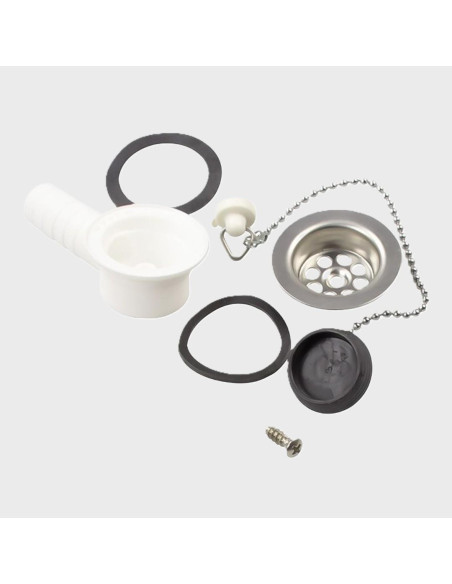 Valvula curva completa 20 mm para lava loiça