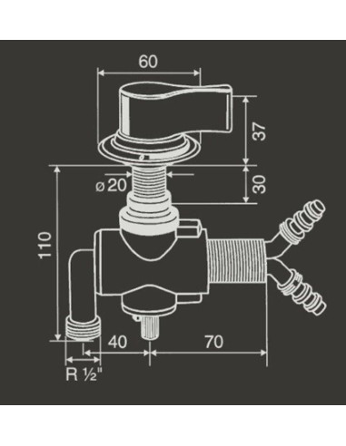 Misturadora com interruptor Mono-Mix cromado Reich
