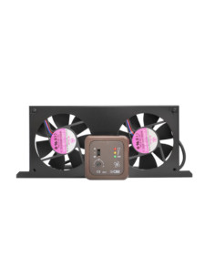 Ventilador duplo automatico castanho para Frigorifico 12V