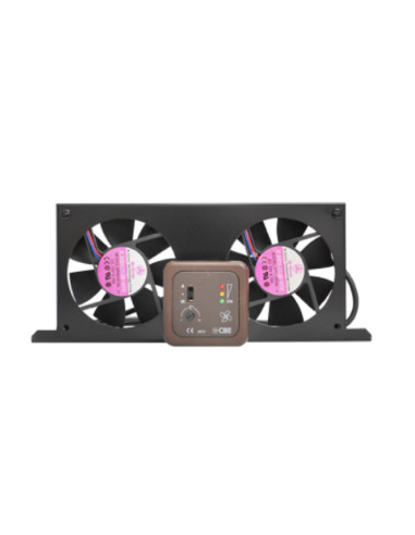 Ventilador duplo automatico castanho para Frigorifico 12V