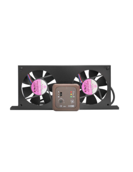Ventilador duplo automatico castanho para Frigorifico 12V
