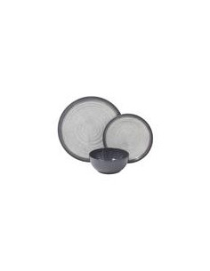Conjunto Louça 12 peças Granite Grey Melamina 2