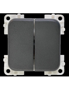 Interruptor Duplo Castanho