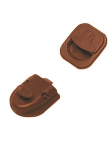 Fecho para Porta e armário Castanho Encastrar