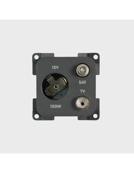 Tomada 12V e Antena TV castanha