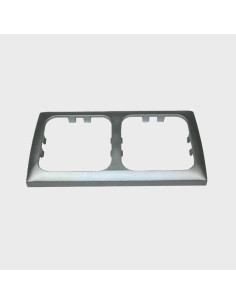 Aro duplo cromado com tampa para tomada