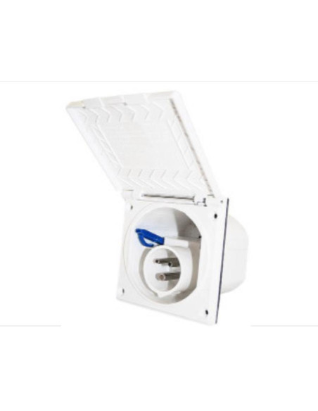 Tomada Exterior 220V CEE branco com tampa