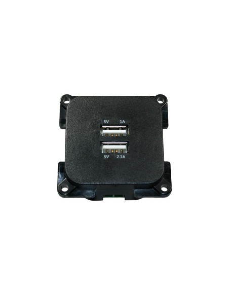 Tomada USB dupla quadrada 12V