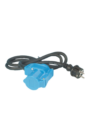 Tomada Dupla CEE Schuko e macho schuko 1.5m