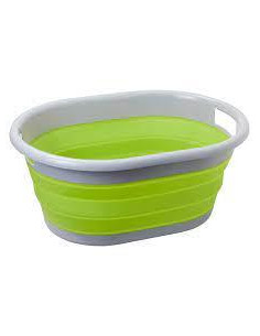 Cesto de roupa dobrável verde/cinza Lótus