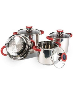 Conjunto de cozinha Space Saver com panelas e escorredor 2