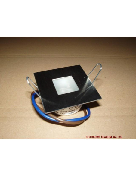 Aplique embutir quadr. Led 12v/0,2w Dethleffs