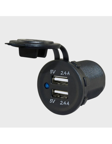 Tomada dupla Usb 2.4Ah