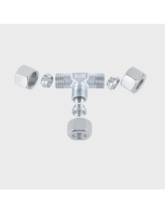 União de gás em T com bicone 8x8x8 2