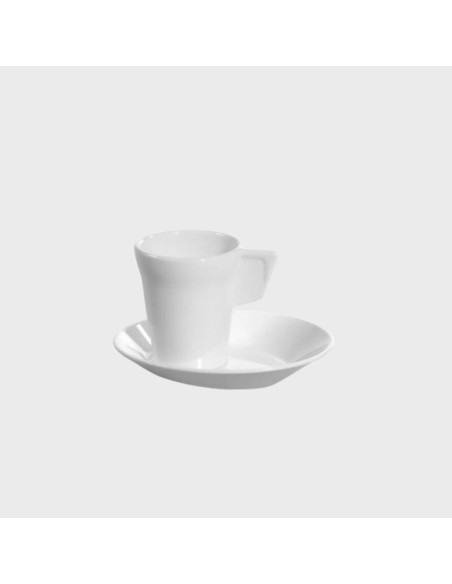 Chavena café com pires branca