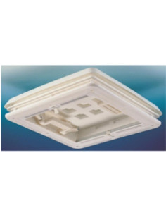 Claraboia 40X40 opaca Bege c/escurecedor e mosquiteira Hertus