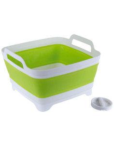 Alguidar Dobravel Silicone Com Válvula 31,5x30x7x20cm