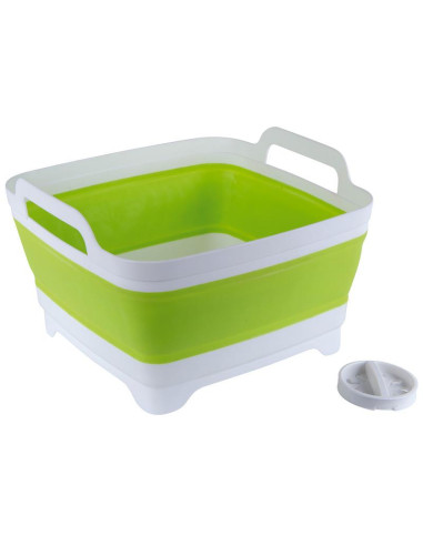 Alguidar Dobravel Silicone Com Válvula 31,5x30x7x20cm