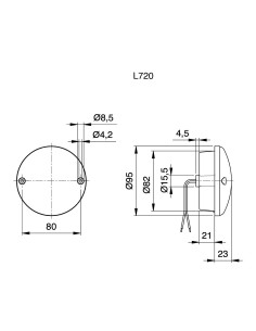Farolim Minimo Led 95mm 2